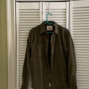 Weatherproof Olive Casual Button Down Shirt